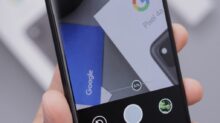 black and white smartphone displaying google search