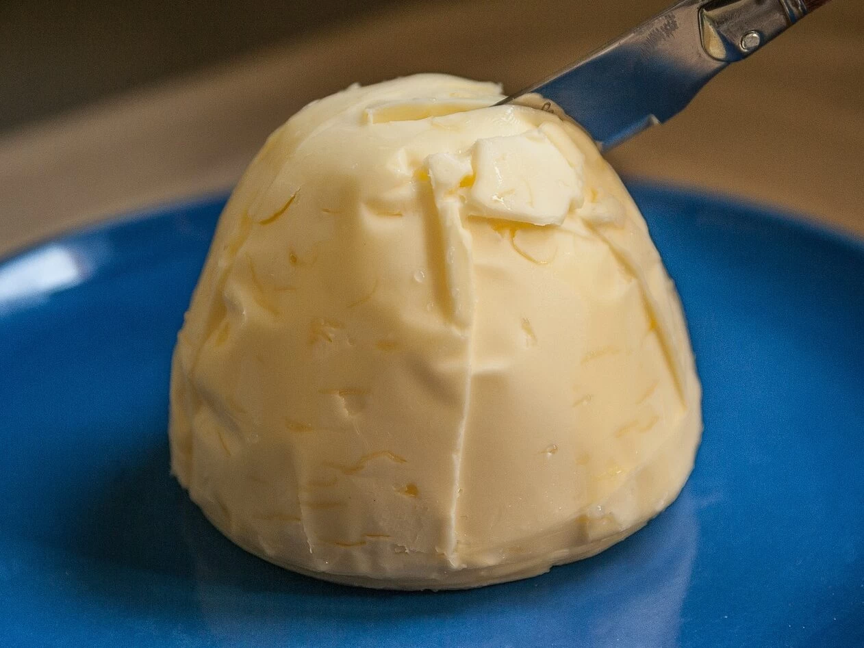 butter, fat, knife