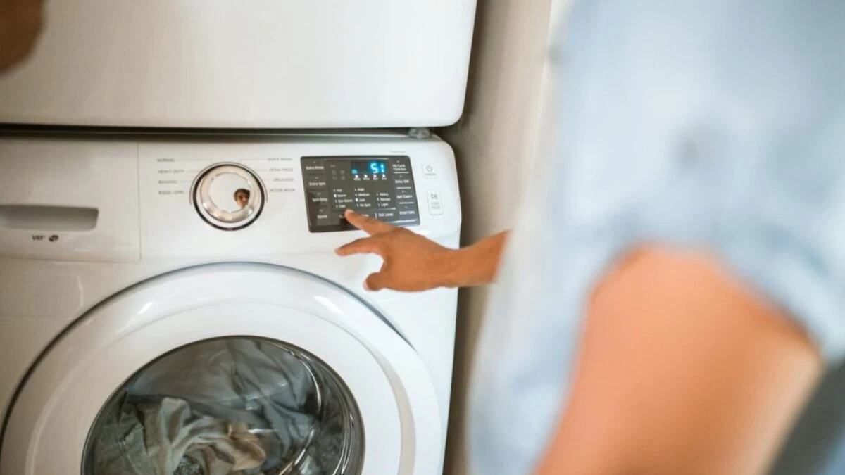 Person Using Washing Machine