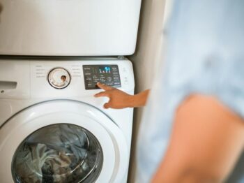 Person Using Washing Machine