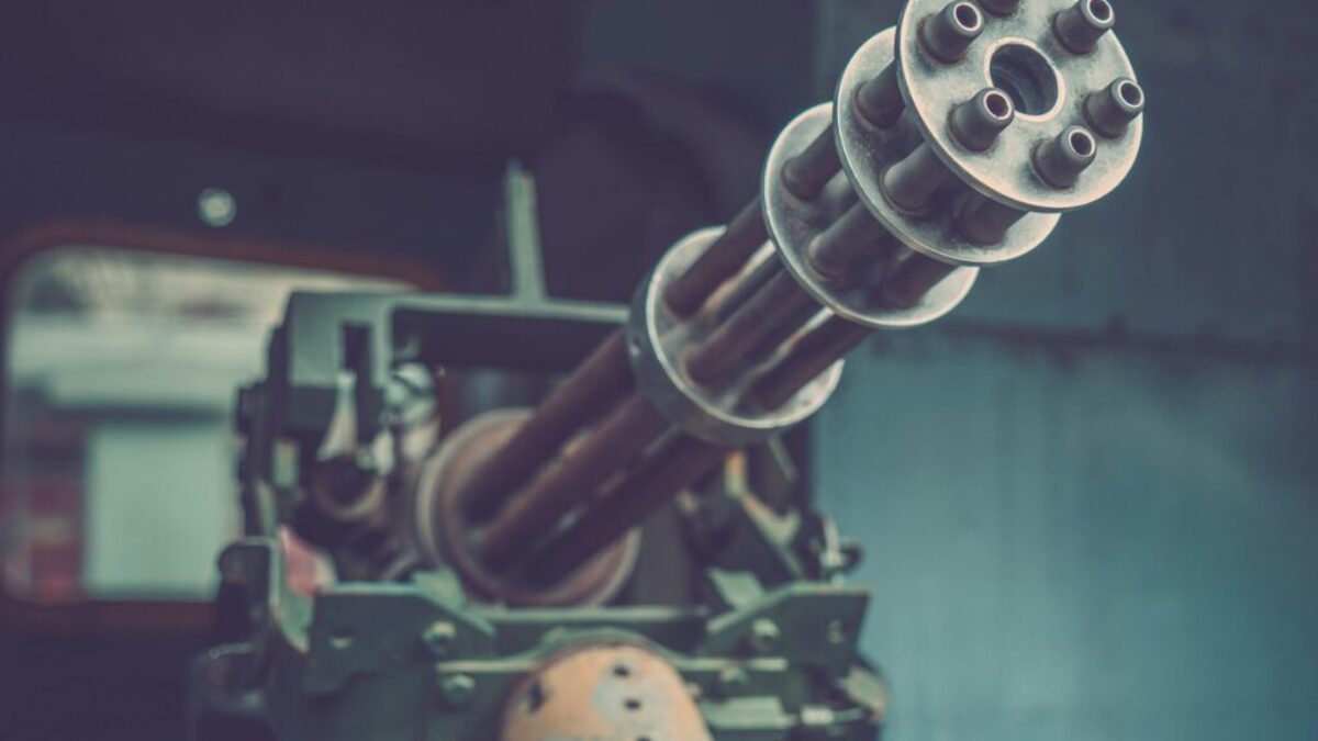 gray machine gun