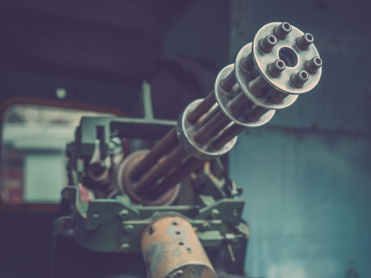 gray machine gun