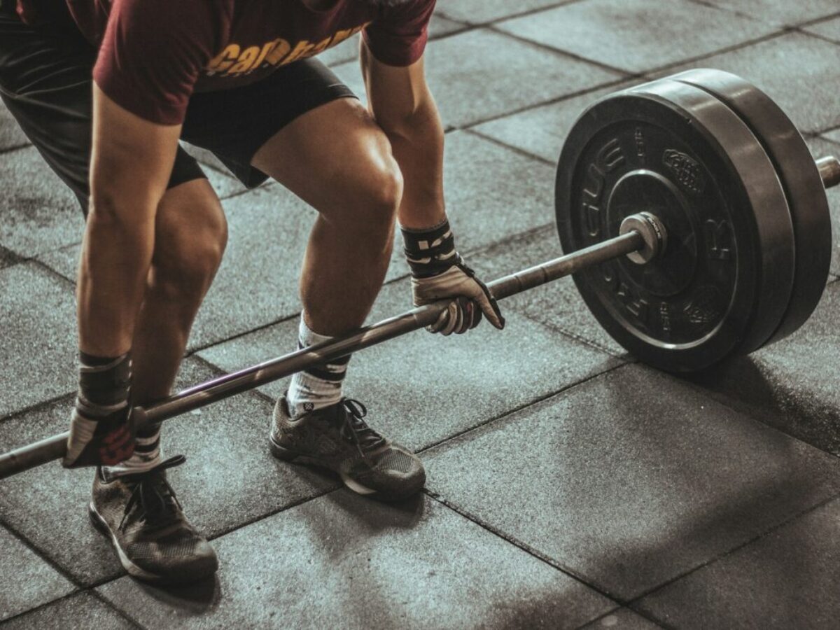 person weightlifting painting