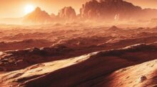 mars, sunset, soil