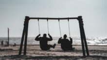 beach, swing, nature