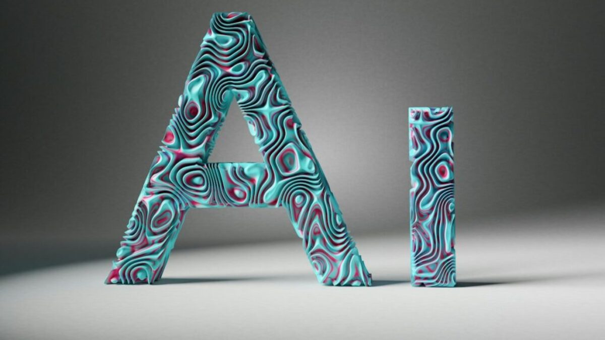 the letters are made up of different shapes