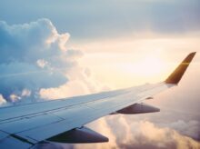 aerial photography of airliner