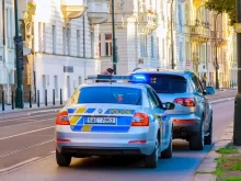 Policejní vozy na ulici