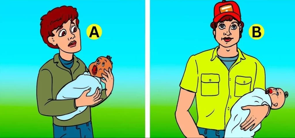 Dva kreslení muži s dětětem