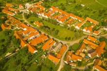 Holašovice z leteckého pohledu