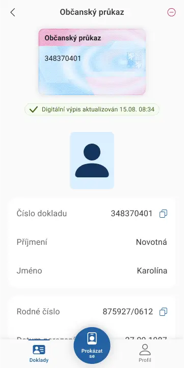 - Techsvět Mobilní rozhraní aplikace eDoklady