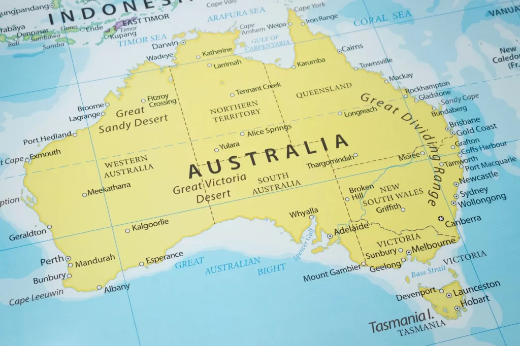 - Techsvět Mapa Austrálie