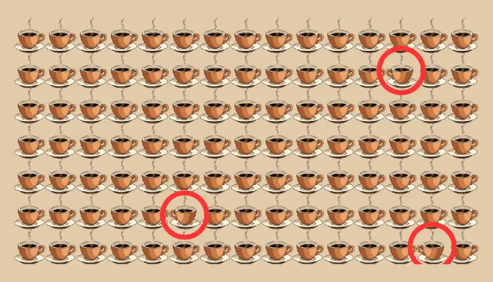 Tyto tři hrníčky mají ucho na opačnou stranu. - Techsvět řešení hádanky