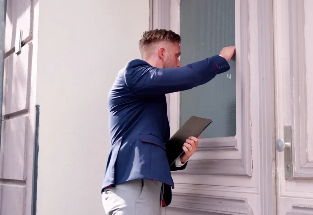 Pokud jste na nemocenské, může vás doma překvapit kontrola, FOTO: Shutterstock - Techsvět Muž ťuká na dveře