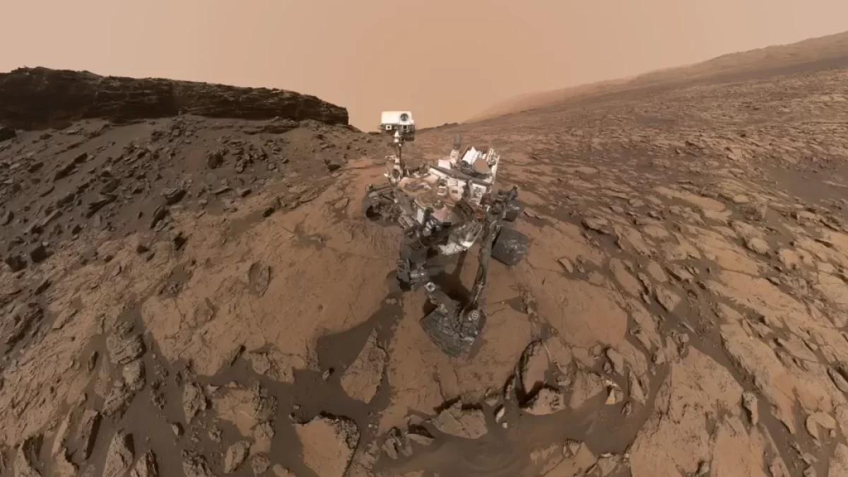 Selfie vozítka Curiosity na Marsu