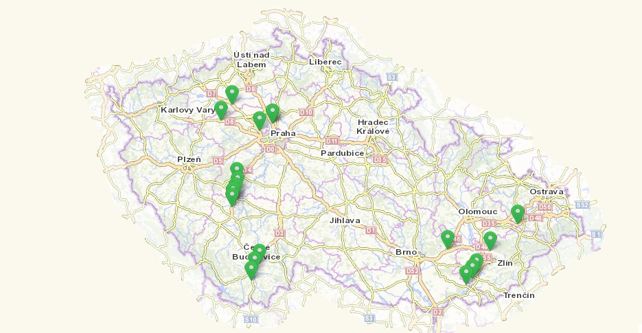 Mapa úseků dálnic zprovozněných v roce 2024. Zdroj: rsd.cz - Techsvět mapa dálnic čr
