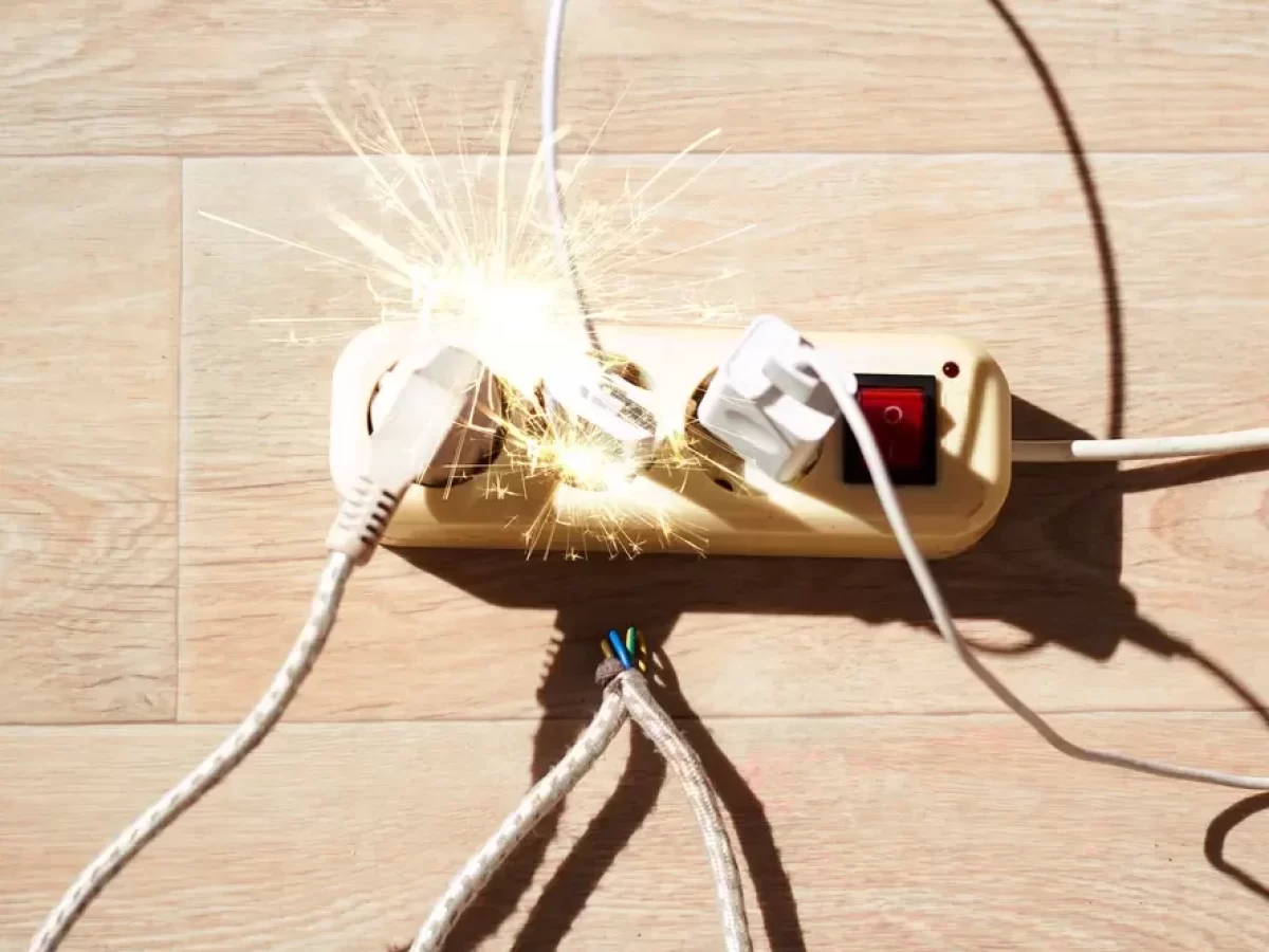 Zkratující prodlužovací kabel