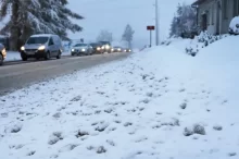 Silnice se sněhem