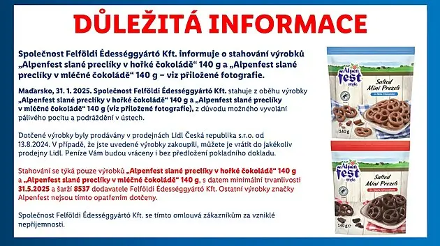Lidl před závadnými cukrovinkami varoval. - Techsvět Lidl varování