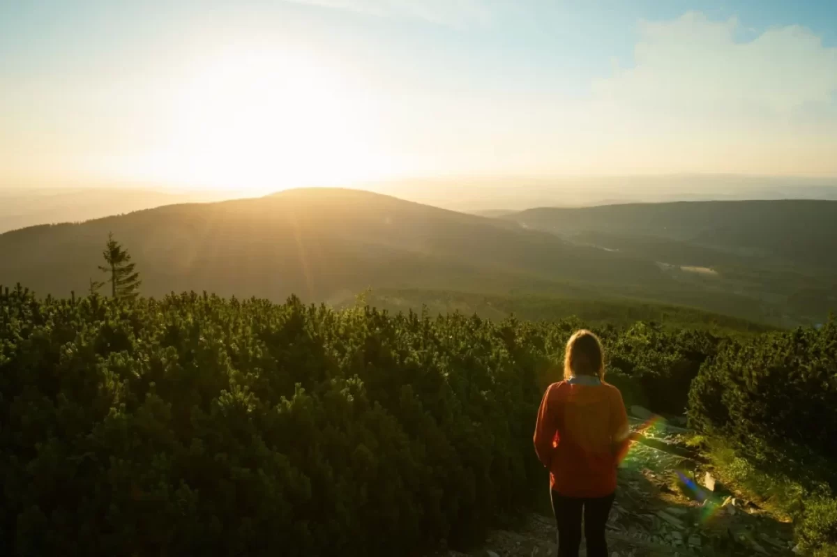 pohled na Krkonoše