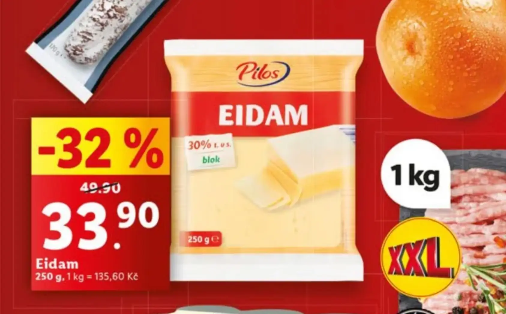 Sýr eidam ve slevě