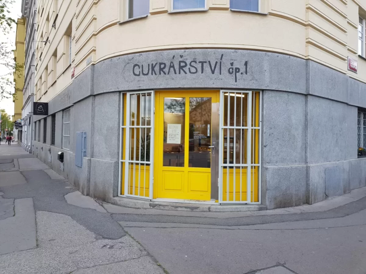 Pohled na podnik Cukrářství čp. 1
