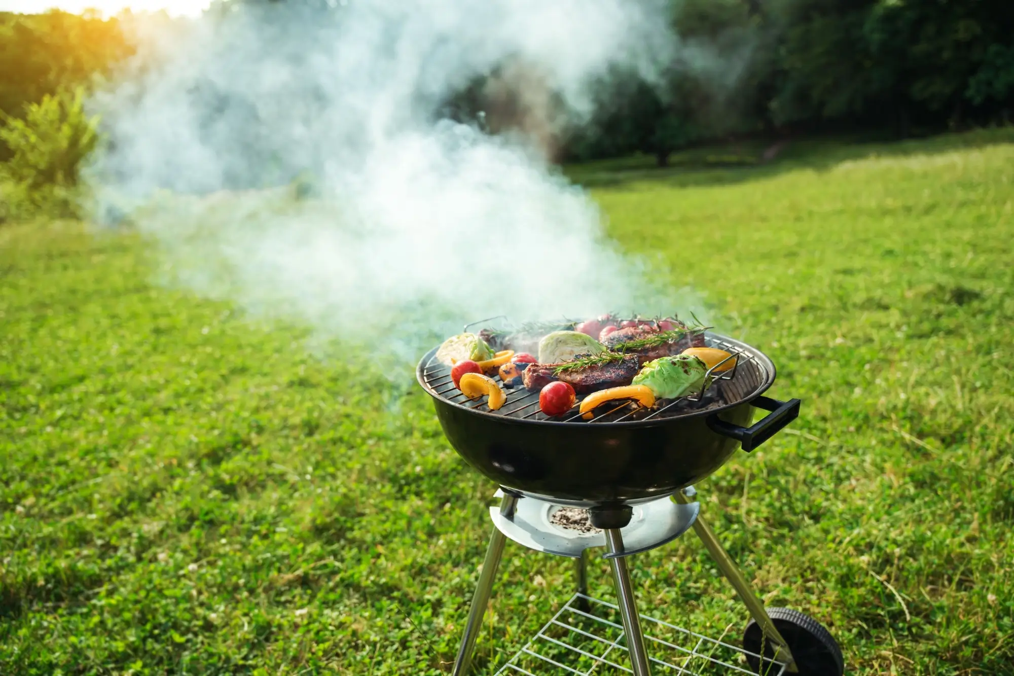 Maso a zelenina na grilu