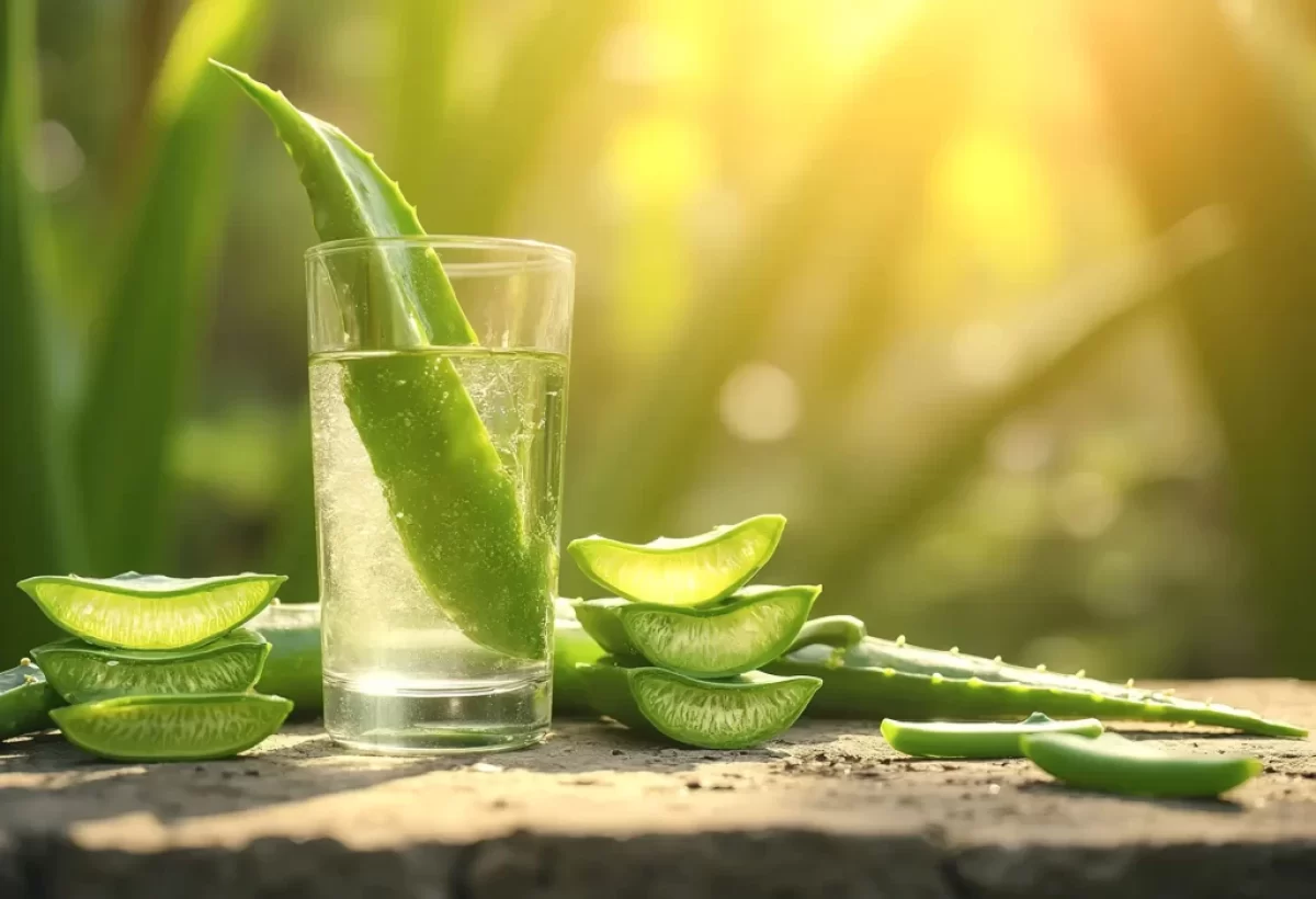 Nápoj s gelem aloe vera