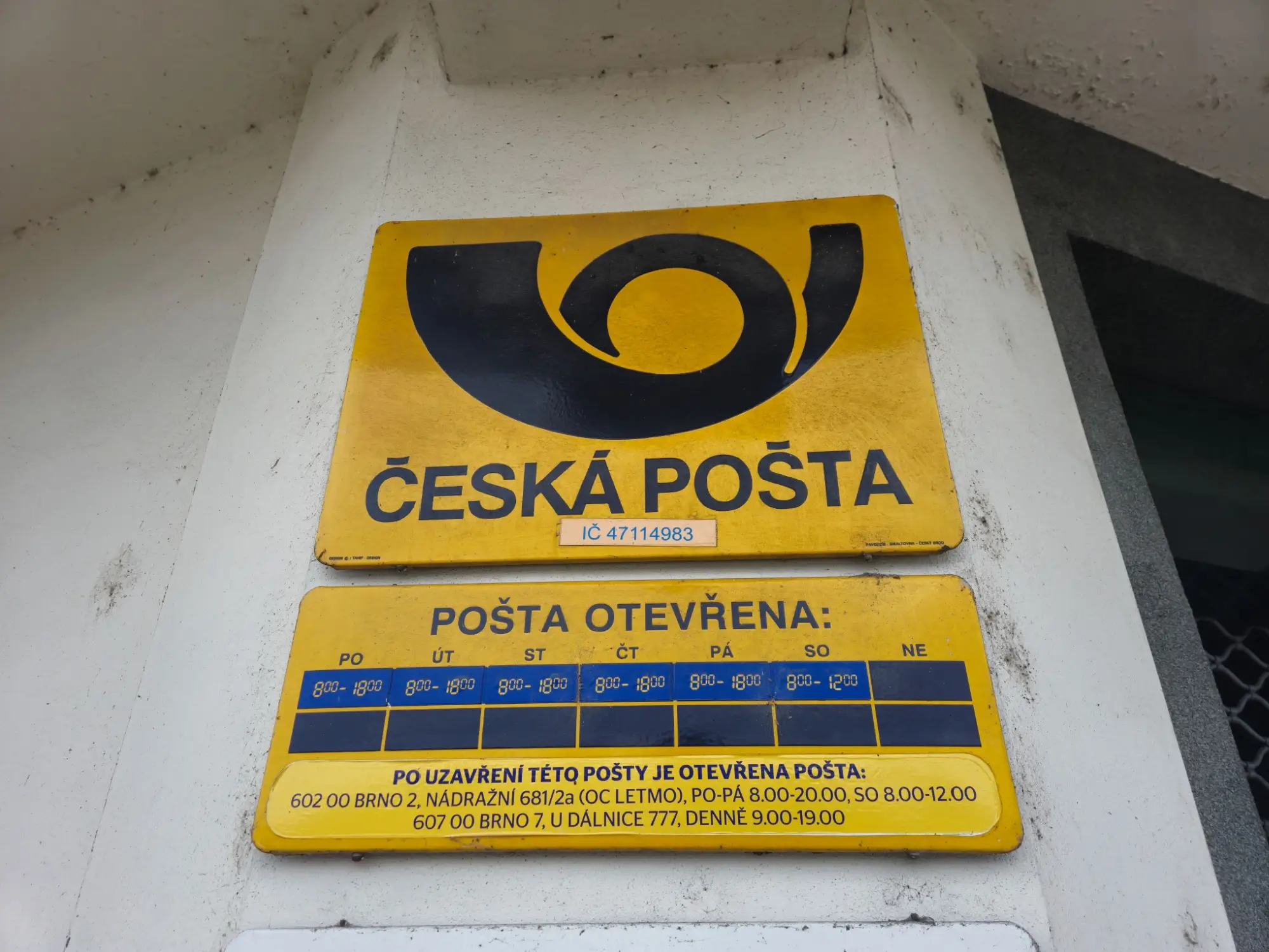 Do těchto lokalit se pošta nedostane v plném rozsahu