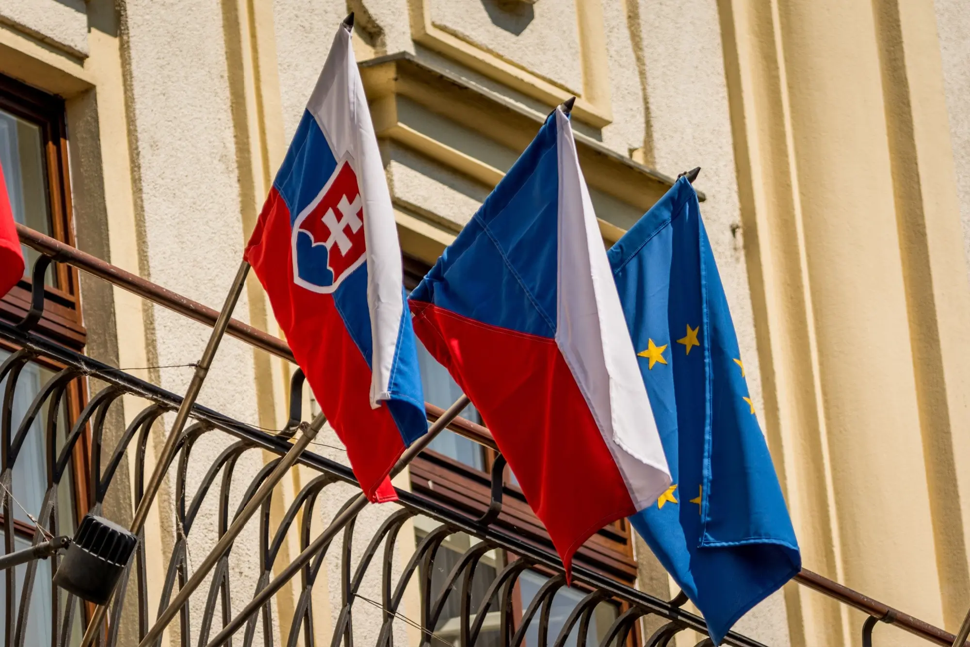 Vlajka Česka, Slovenska a EU