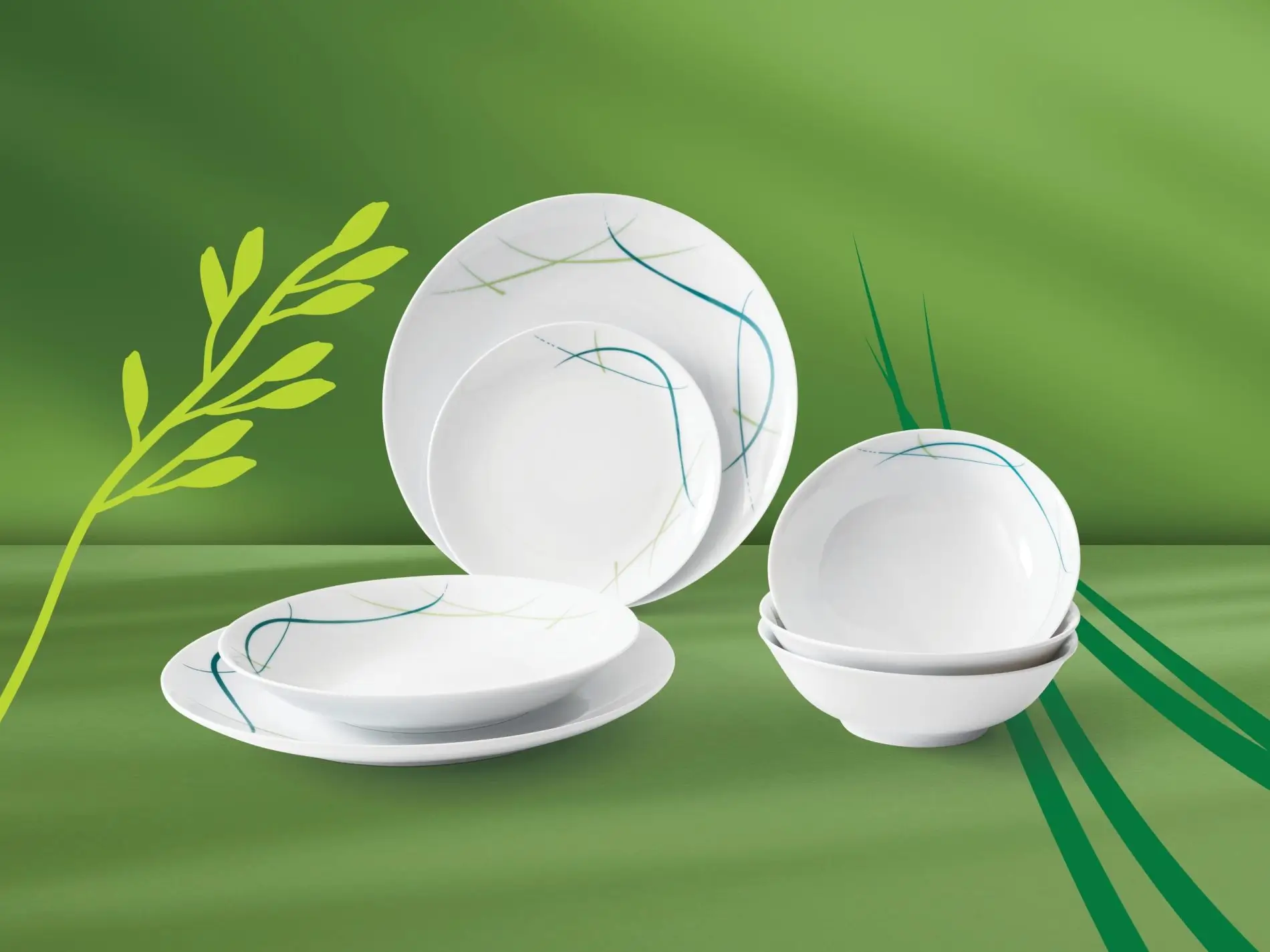 Porcelánové nádobí z Lidlu