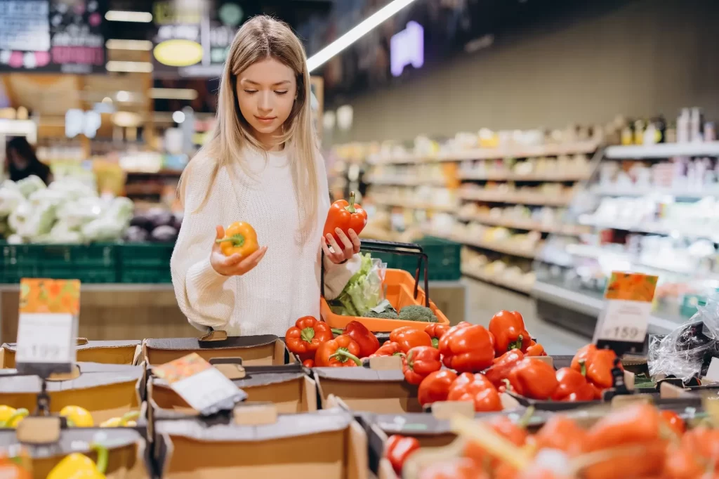 zelenina v supermarketu - Techsvět zelenina v obchodě
