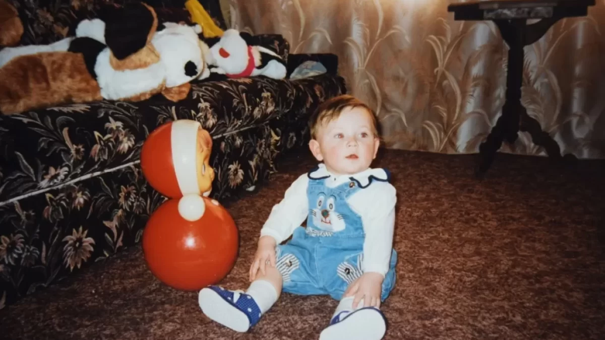 Malé dítě retro fotka
