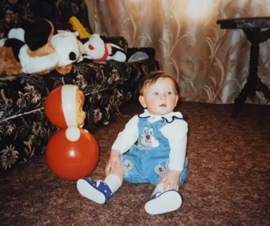 Malé dítě retro fotka