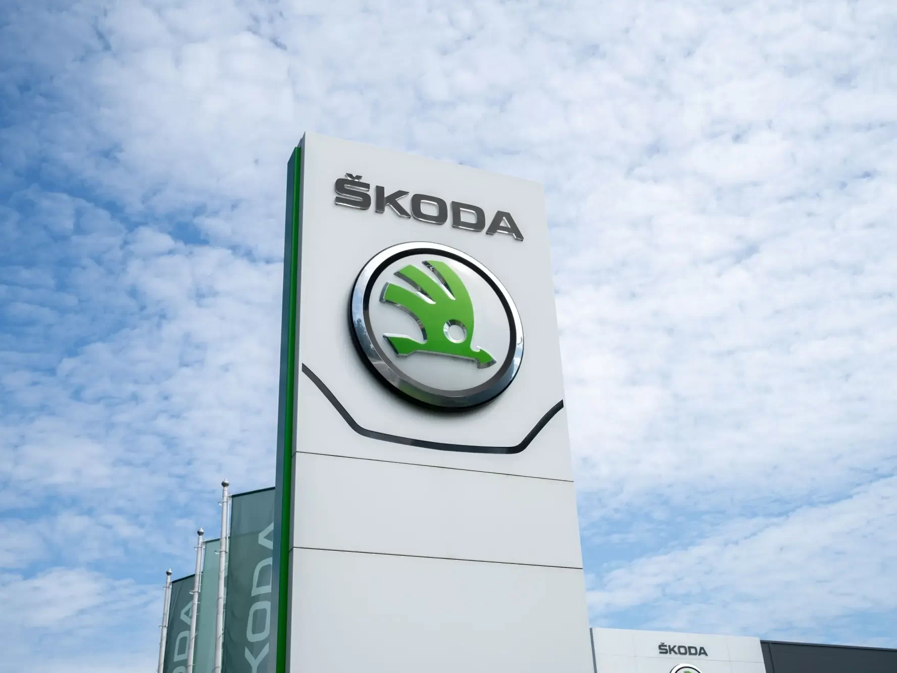 Škoda banner u showroomu