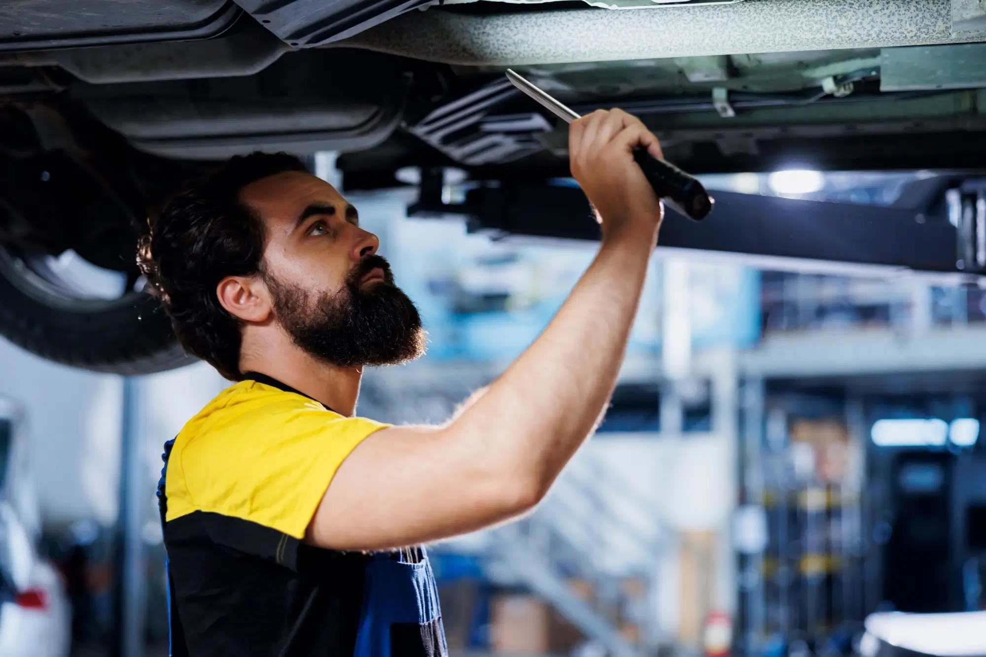 - Techsvět Mechanik kontroluje auto