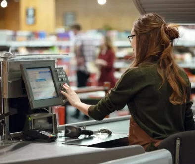 Pokladna v supermarketu