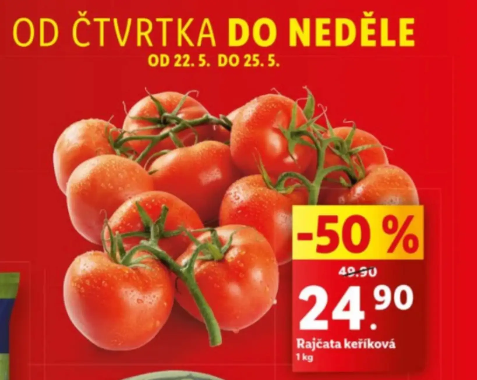 Rajčata v letáku Lidl 