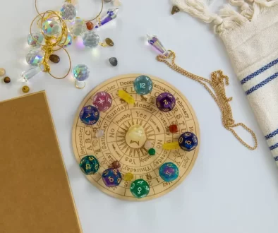 astrologický kruh a kameny
