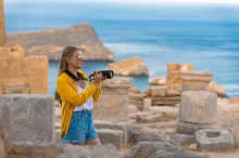 turistka v řecku