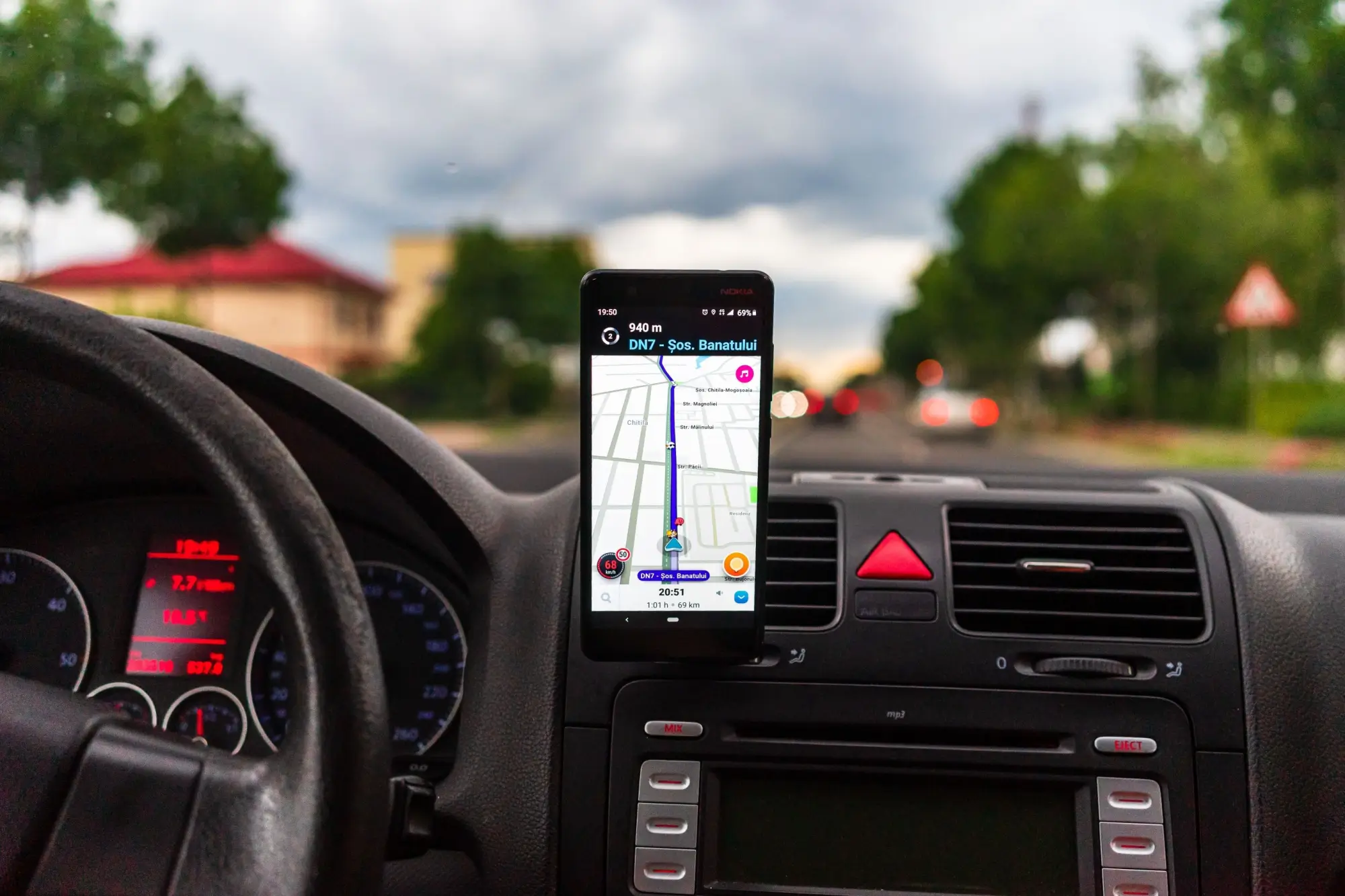 Waze v autě