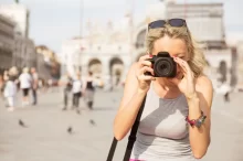 Turistka fotí