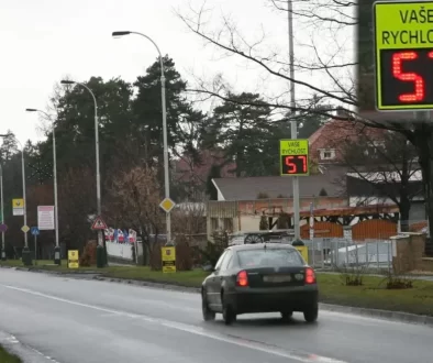 Auto měřené radarem, pokuta