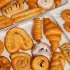 Croissanty, záviny, šátečky, plněné rolky, koláčky s cukrem i semínky a další druhy pečiva z listového nebo kynutého těsta.