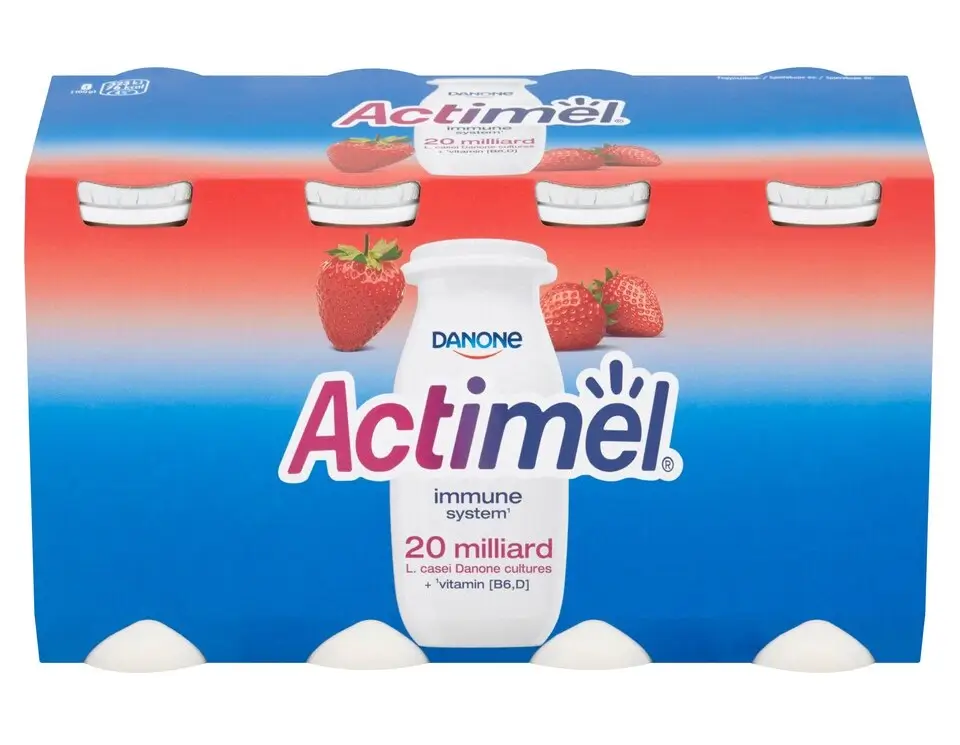 balení mléčných drinků Actimel