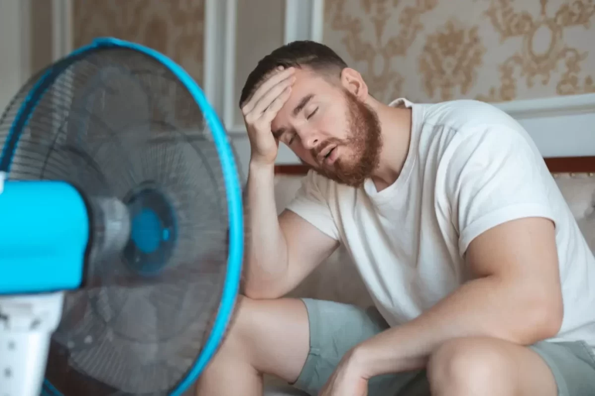 Muž u větráku