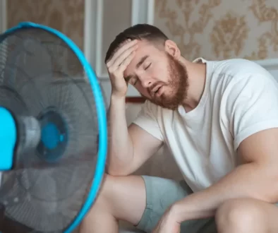 Muž u větráku