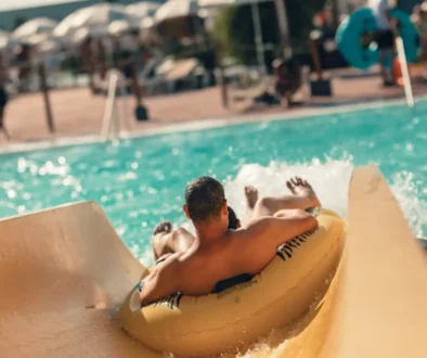 aquapark, tobogán