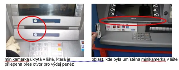 bankomat s ukrytou kamerou