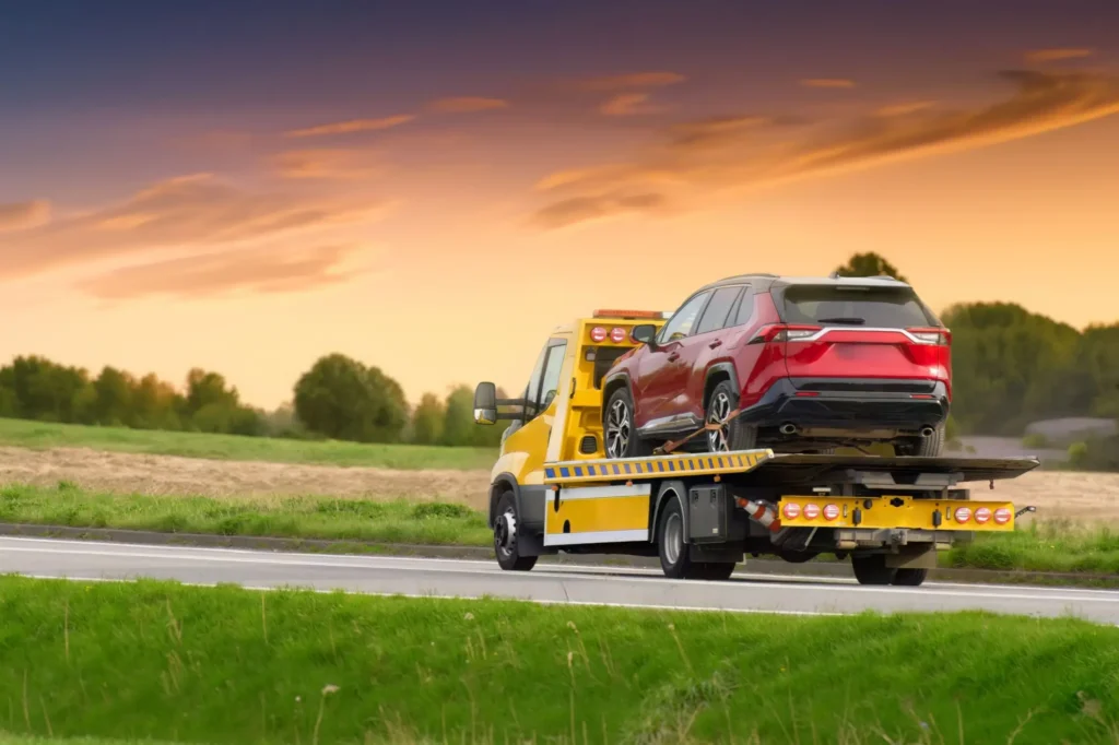 Shutterstock_2476700209 - Techsvět Poškozené auto odváží asistenční služba